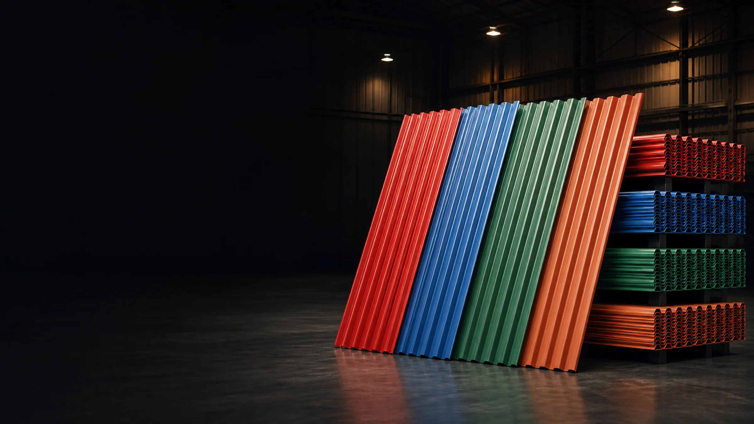 Colourful roofing sheets