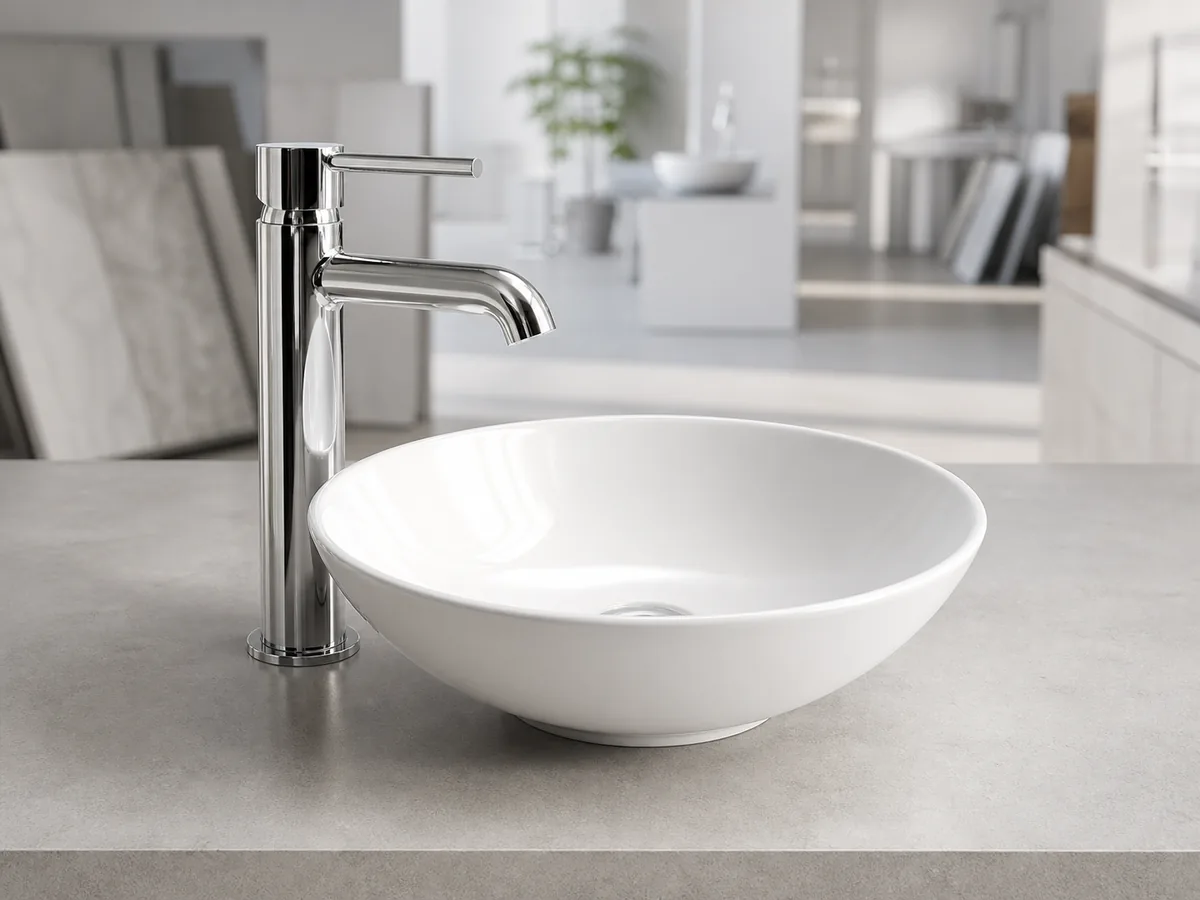 CP taps and wash basin